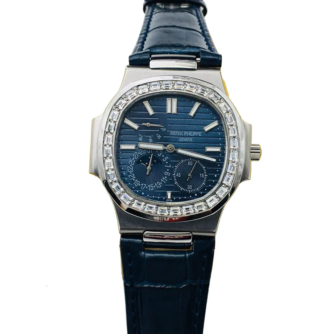 Patek Philippe Nautilus Black Blue Diamonds Men
