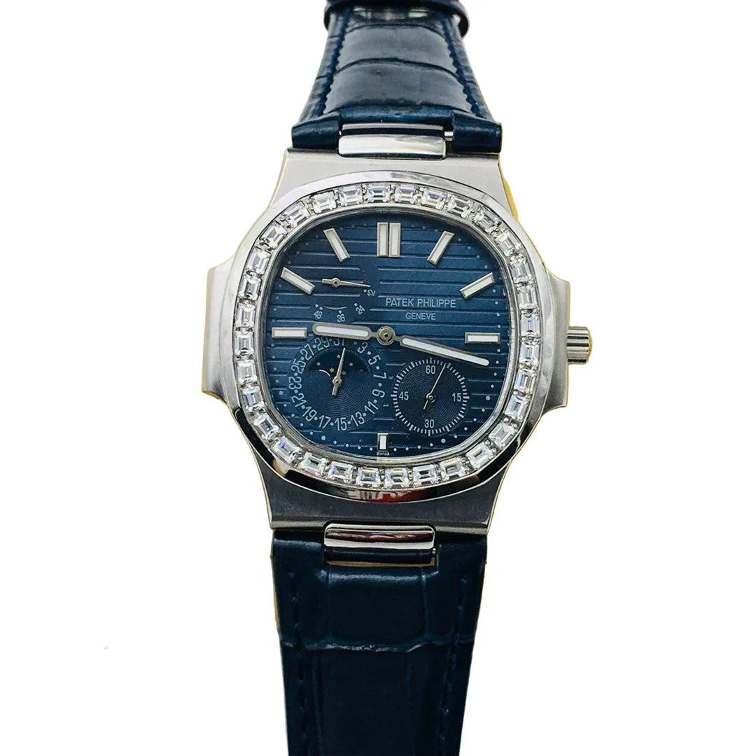 Patek Philippe Nautilus Black Blue Diamonds Men