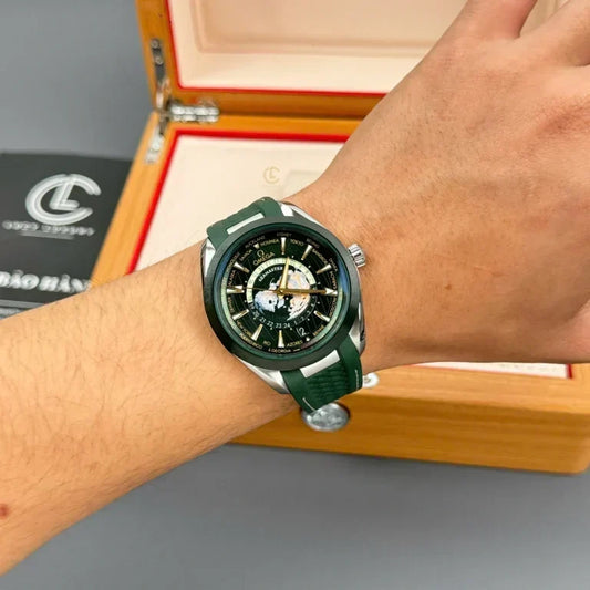 Omega Seamaster Aqua Terra Worldtimer 43mm Green Dial