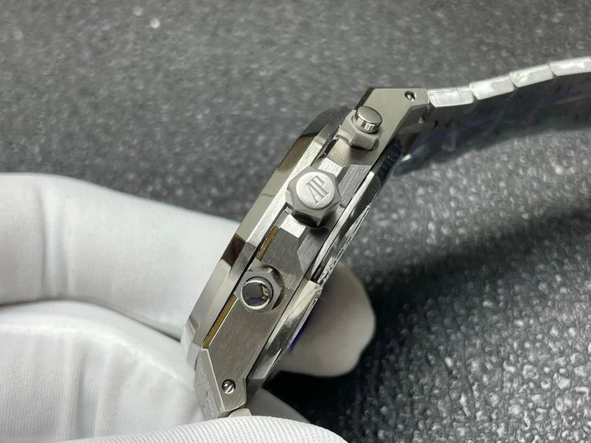 Audemars Piguet Royal Oak Chronograph 41 Frosted White Gold - Grey Dial