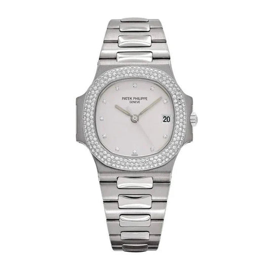 Patek Philippe Nautilus White Gold Diamond White Dial 37mm Ref. 3800/4G-001