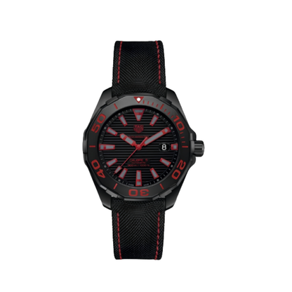 Tag Heuer Aquaracer Caliber 5 Black Dial Black Nylon Strap