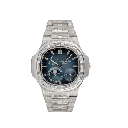 Patek Philippe Nautilus 5712/1A 40mm Custom Full Moissanite Baguette HongKong