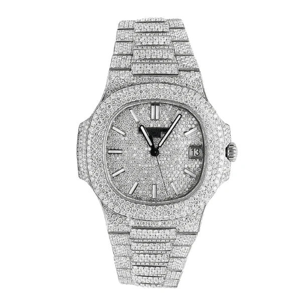 Patek Philippe Nautilus 5711 40mm Up Full 3000pcs Moissanite Pave Hong Kong