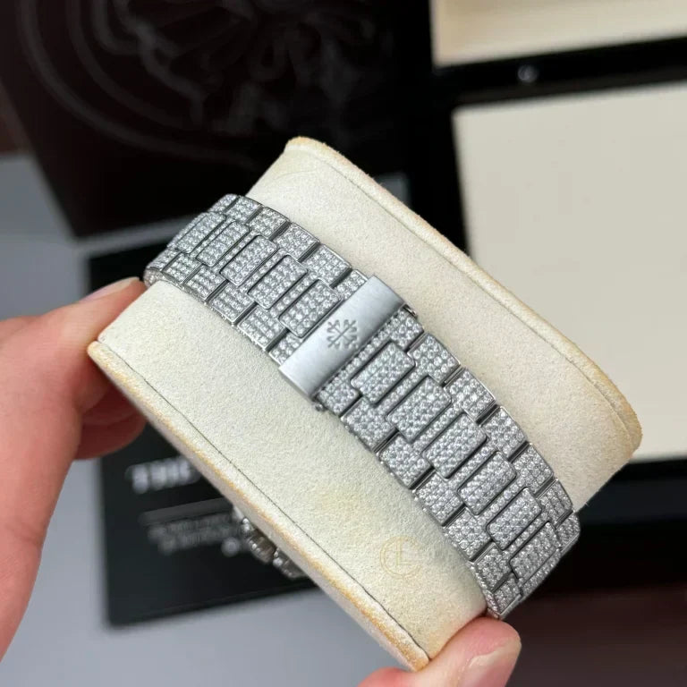 Patek Philippe Nautilus 5711 40mm Up Full 3000pcs Moissanite Pave Hong Kong